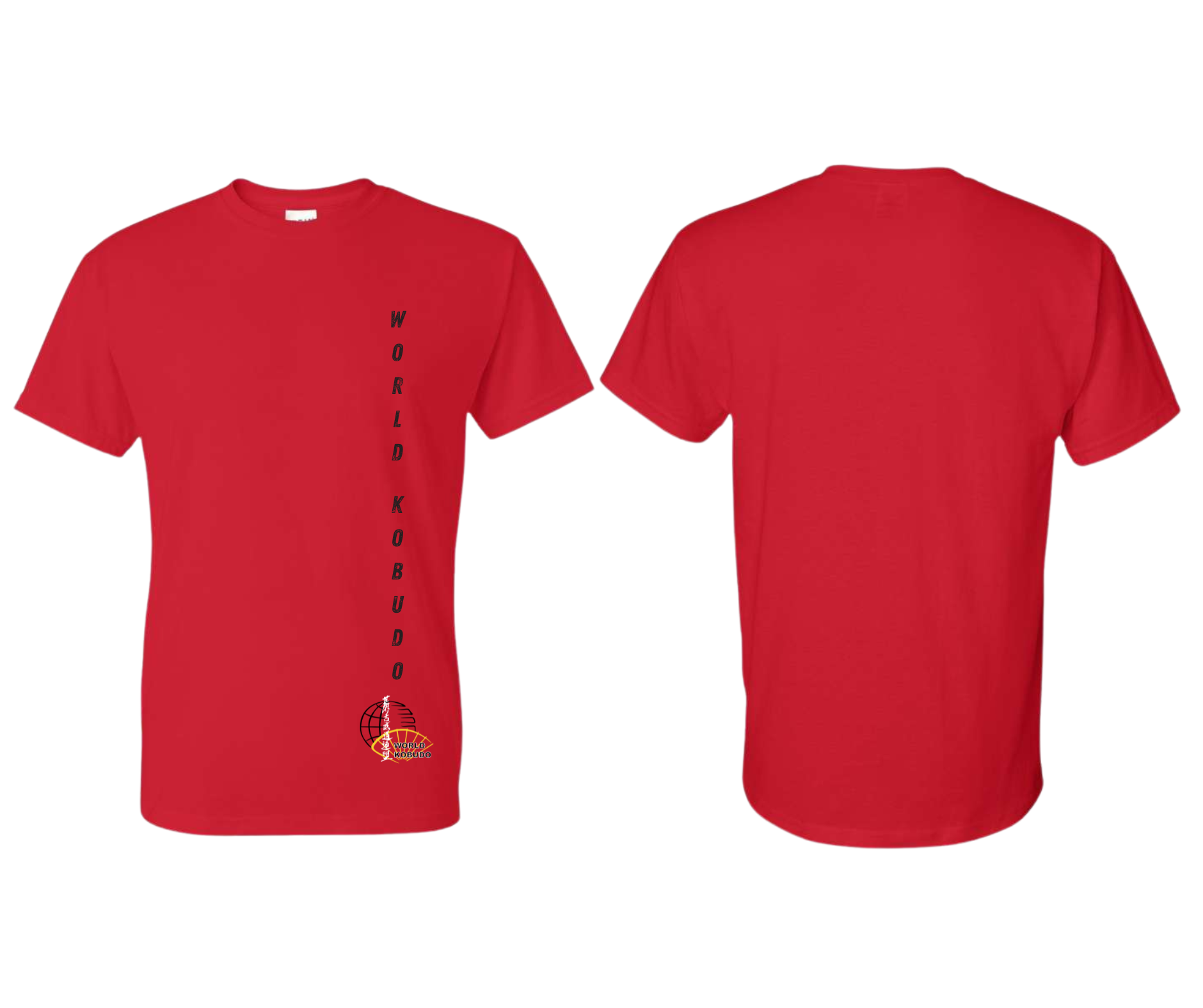 T-Shirt rouge World Kobudo modèle 1 – Image 1