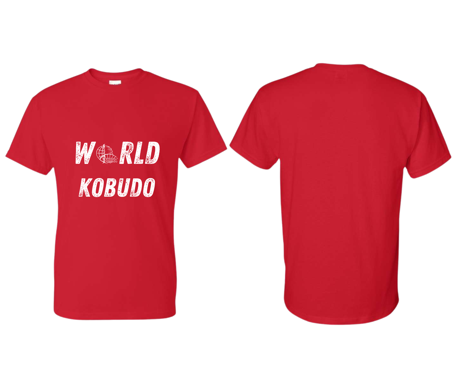 T-Shirt rouge World Kobudo modèle 3 – Image 1