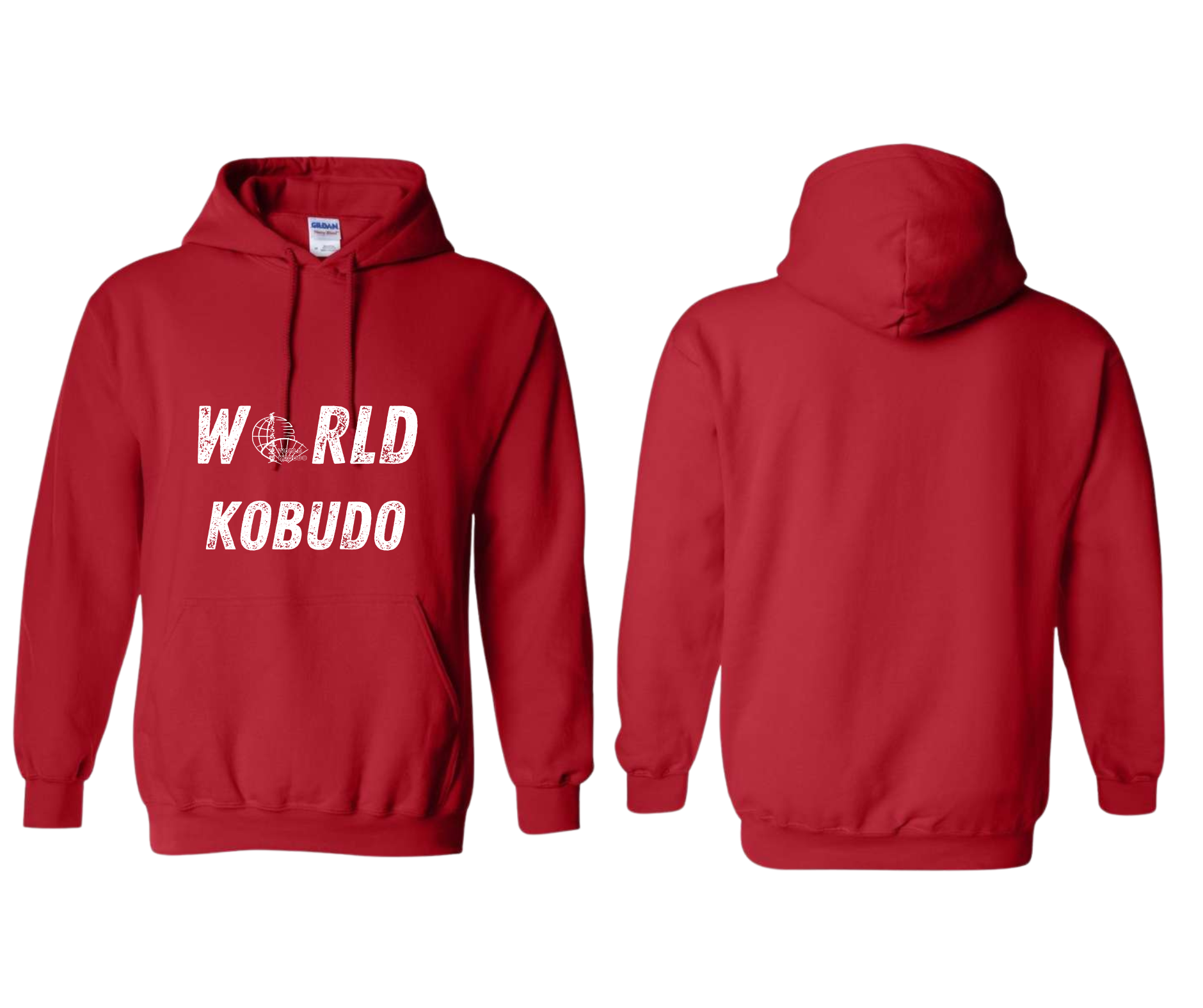 Hoodies rouge World Kobudo modèle 3 – Image 1