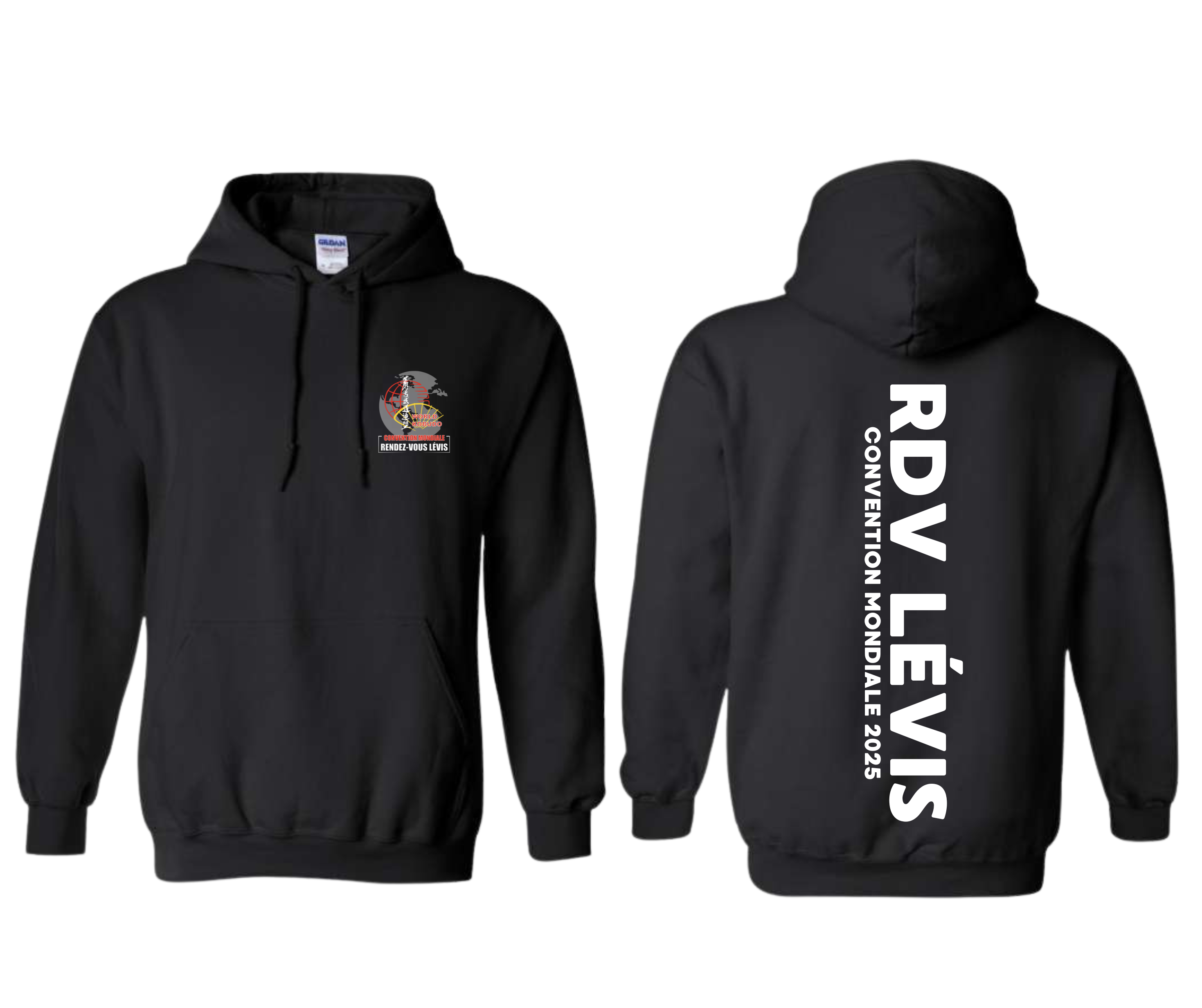 Chandail avec capuchon / Hoodie Convention mondiale – Image 1