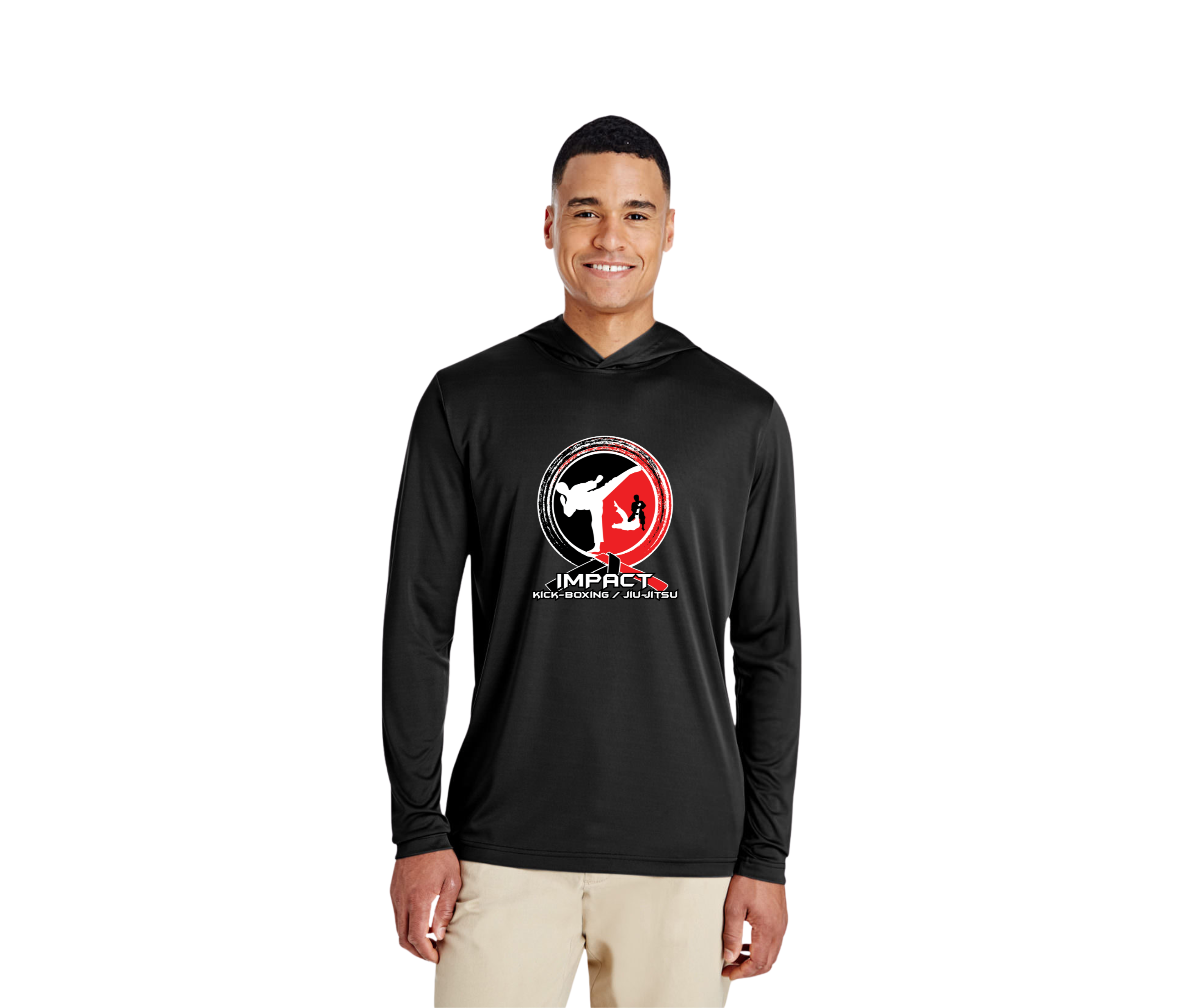 Long sleeve dri-fit unisexe enfant & adulte poitrine – Image 1